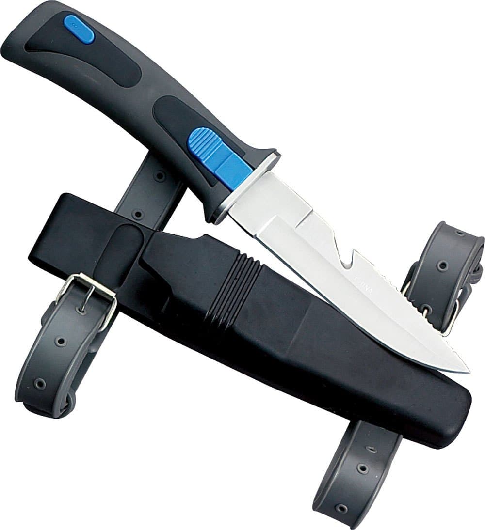 9" SCUBA DIVING GUT HOOK DROP POINT FIXED BLADE KNIFE Survival Hunting Serrated