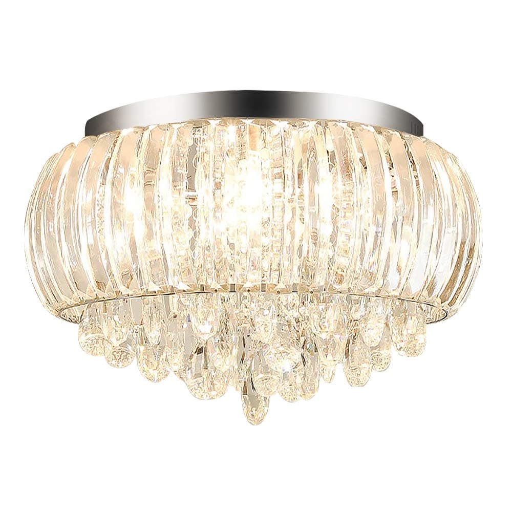 Modern Chandelier Crystals Ceiling Pendant Lighting Flush Mount Ceiling Light Crystal Ball Light Fixture for Hallway Bedroom Living Room Kitchen Island Dining Room (D 50cm/ 8-Light)