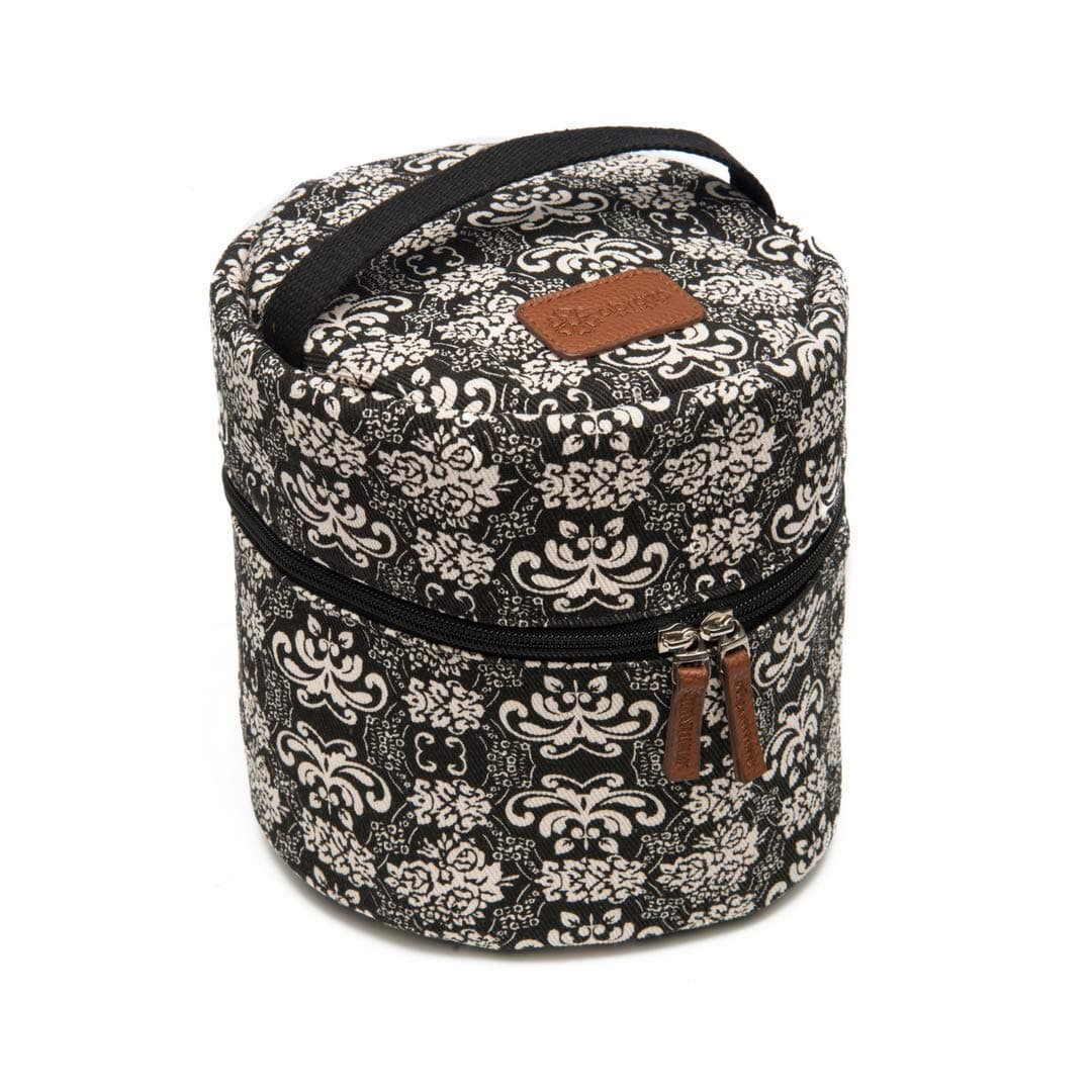 10-bottle Essential Oil Diffuser Carrying Case Tote for doTERRA, Young Living Bottles for Aromatherapy Travel or Storage with Power Adapter Compartment (Black - XL)