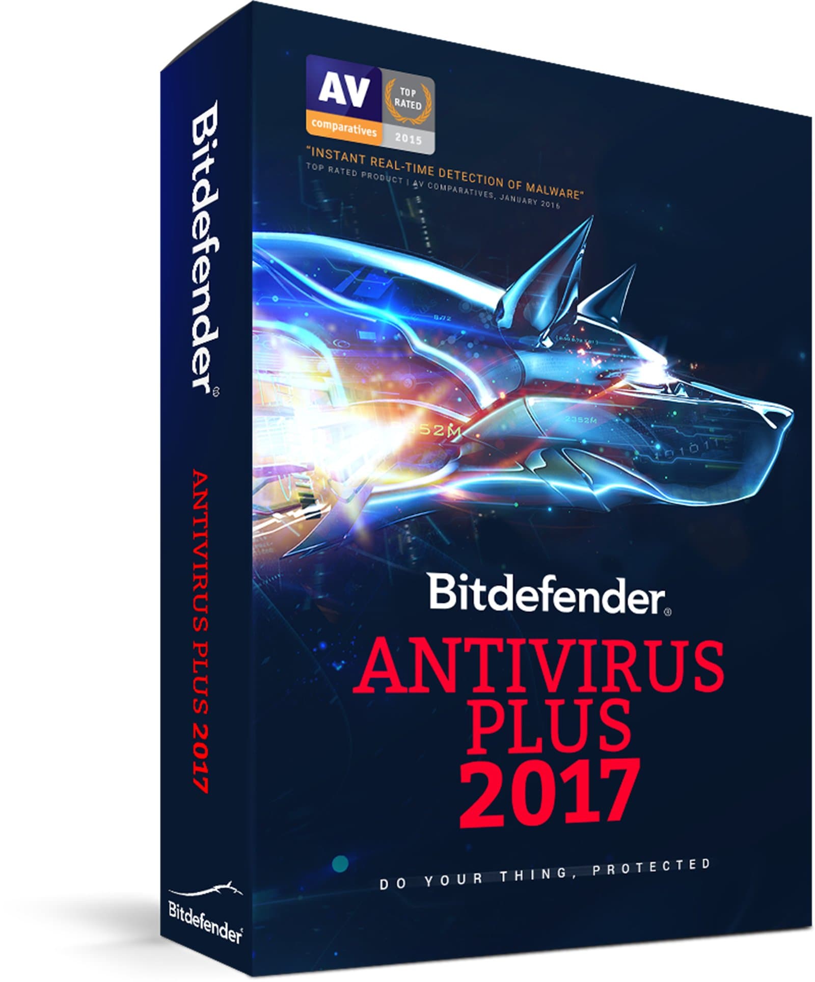 Bitdefender Antivirus Plus 2017 - 3 PCs, 1 Year Sealed Retail DVD