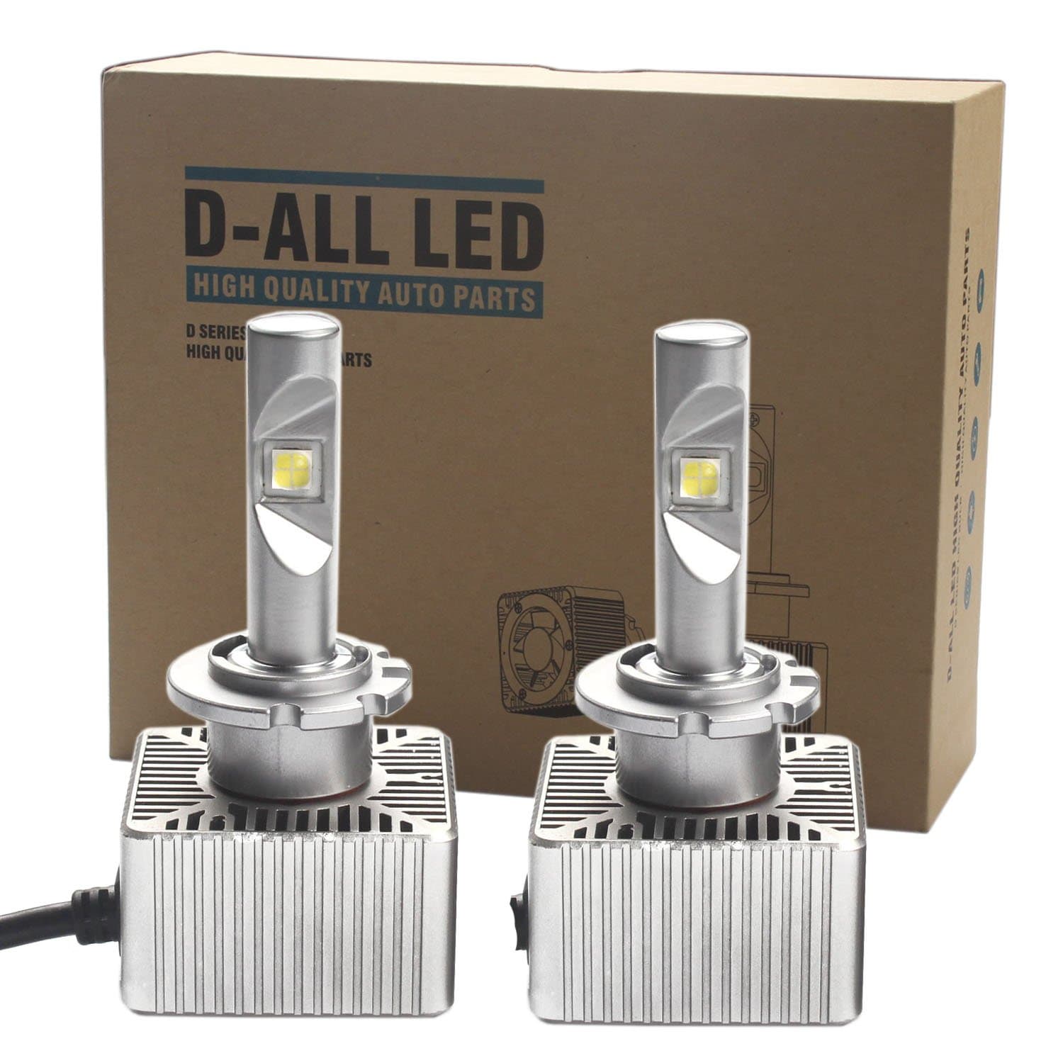 ANFTOP Car LED Headlight Bulbs All-in-One Conversion Kit Headlamp - D2S D2R D4S D4R D4C D1S D1R -7600LM 6000K Cool White