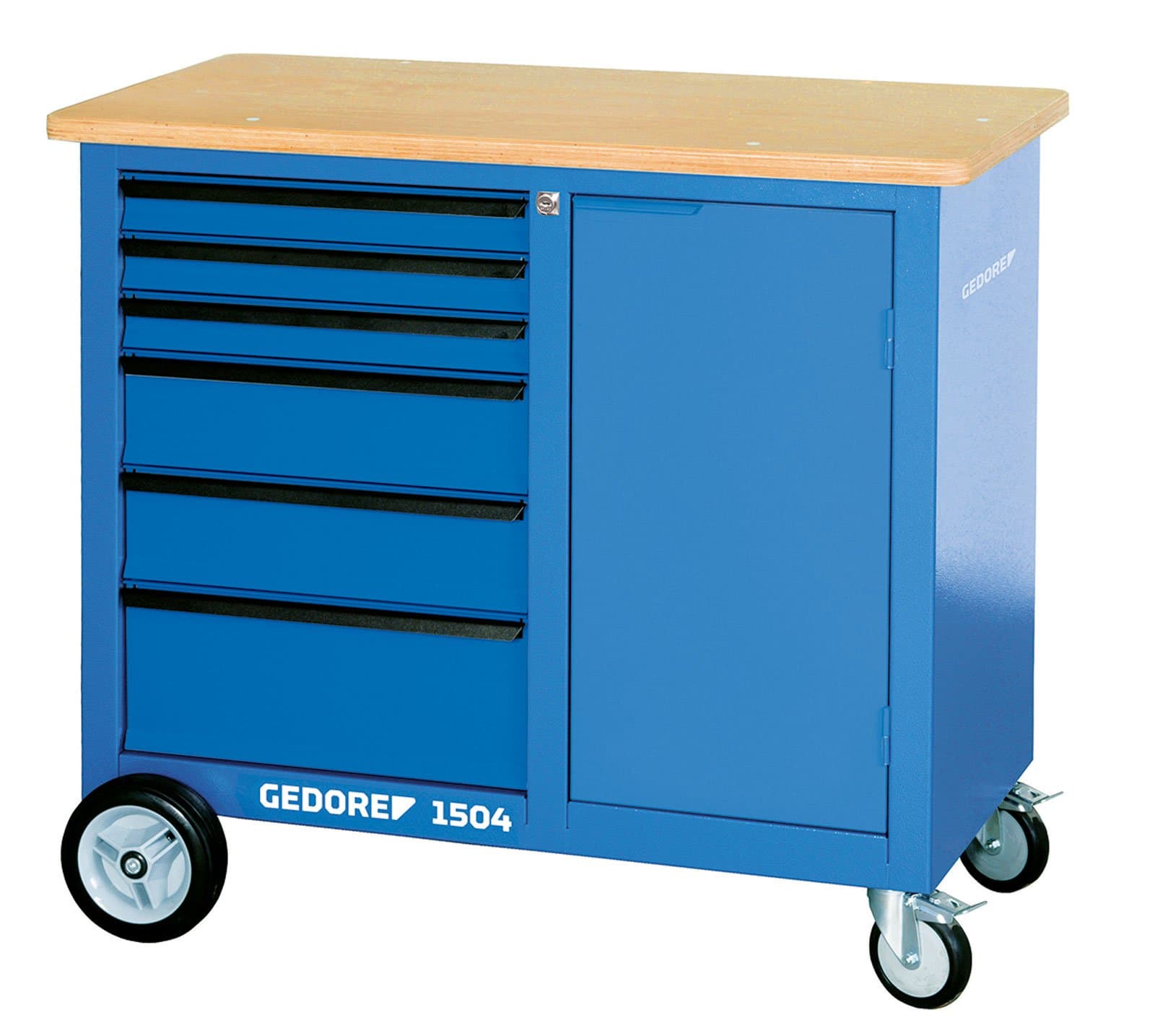 GEDORE1504 0321 Mobile workbench with 6 drawers