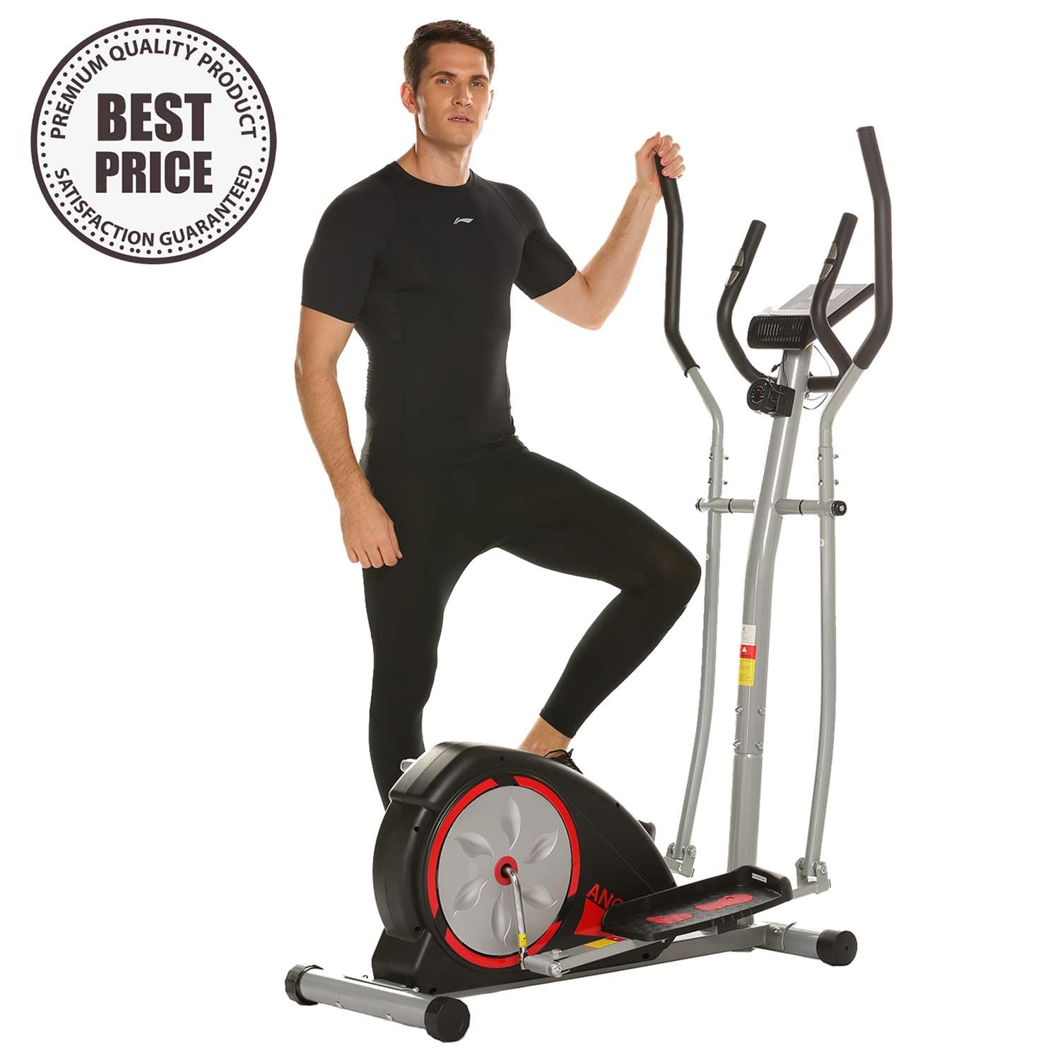 ncient Elliptical Machine Eliptical Trainer Exercise Machine for Home Use Magnetic Smooth Quiet Driven with LCD Monitor and Pulse Rate Grips