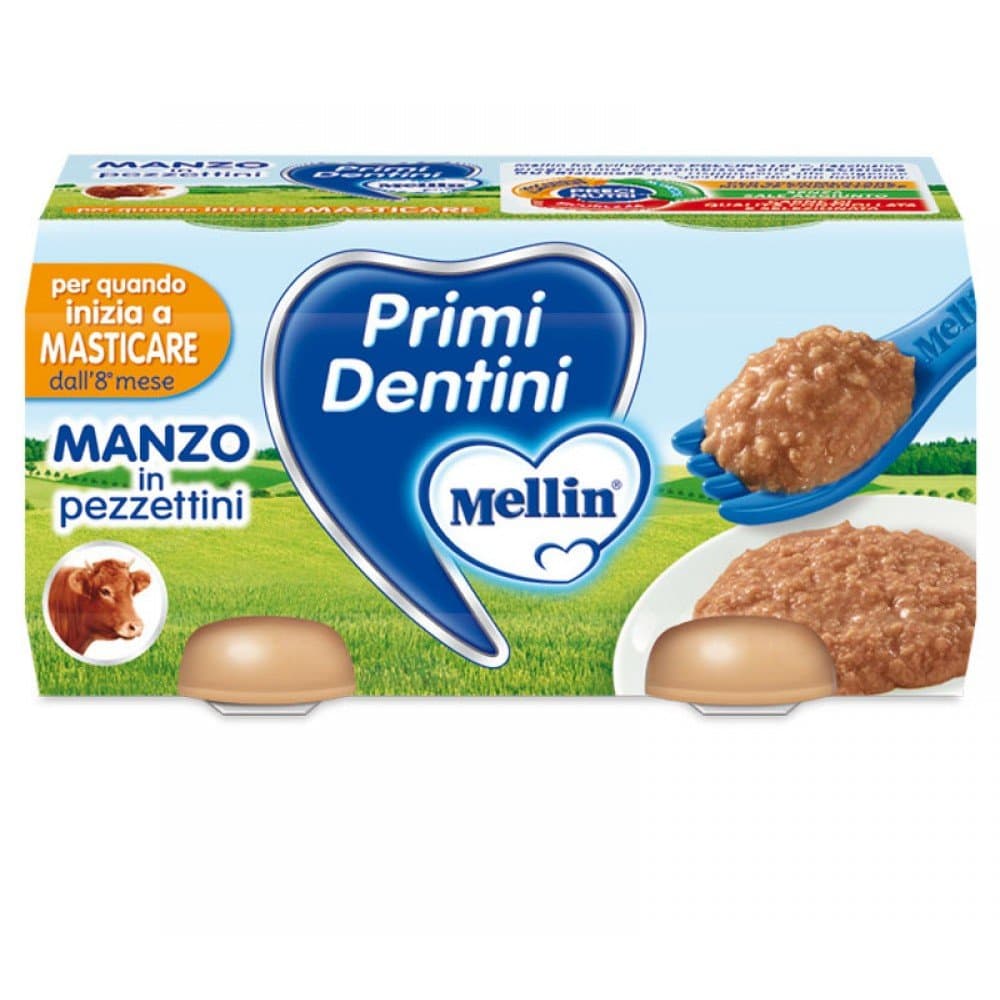 Mellin First Dentini Beef 2x80g New