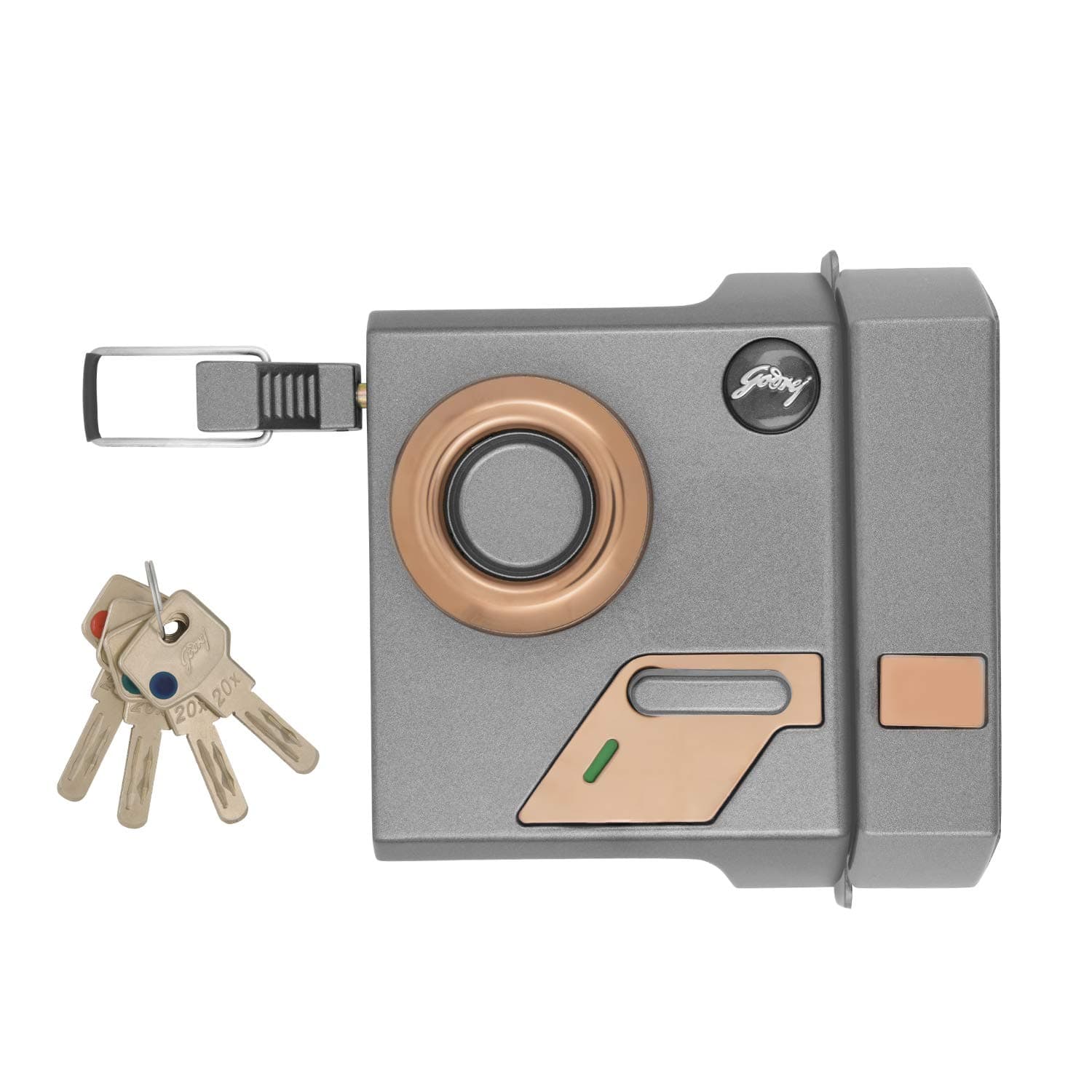 Godrej Locking Solutions and Systems Altrix EXS 1CK Royal Titanium Key Lock (Inside Opening, Brown, Brass Pack of 1)