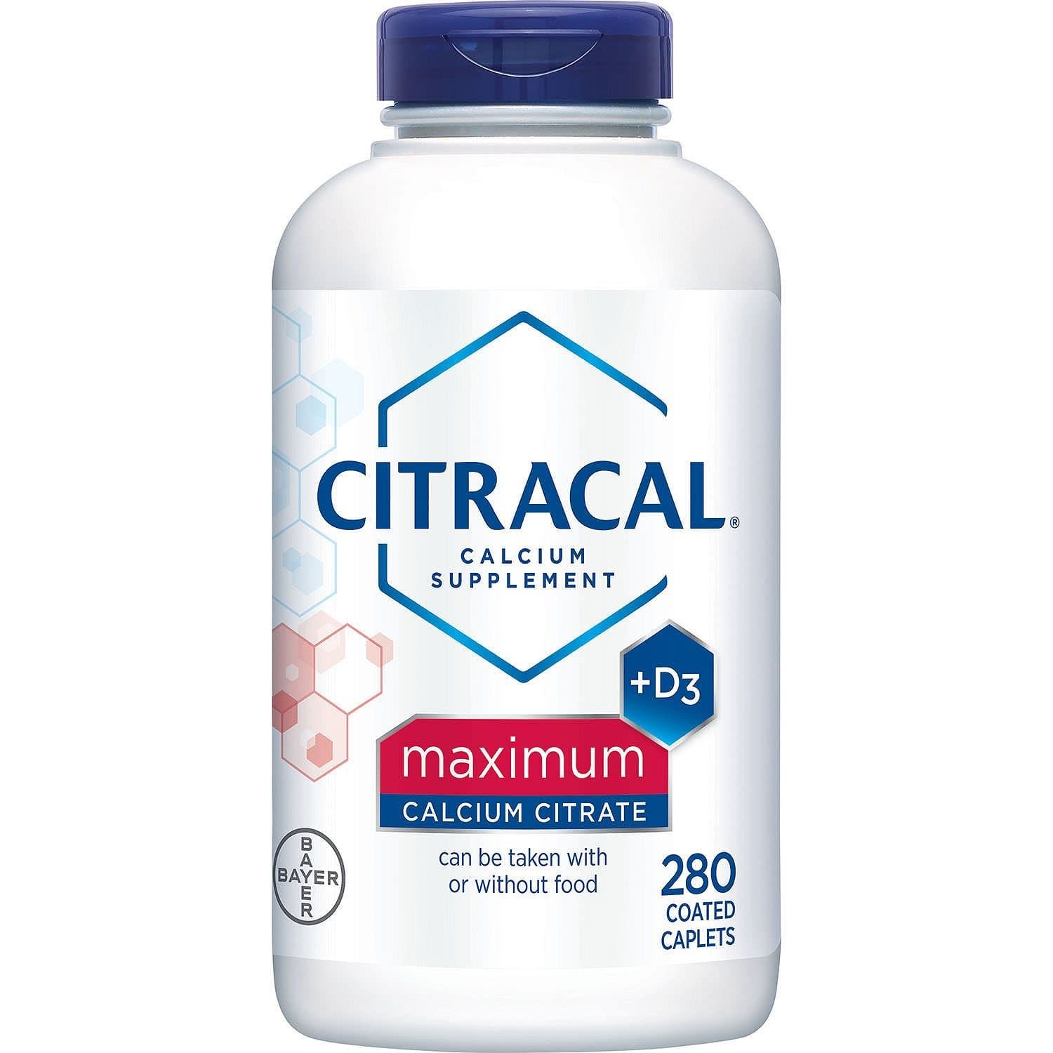 Citracal Maximum, Highly Soluble, Easily Digested, 630 mg Calcium Citrate With 500 IU Vitamin D3, Bone Health Supplement for Adults, Caplets (280 Count)