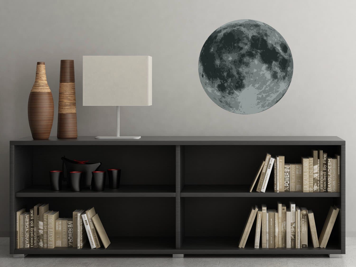 Moon Fabric Wall Decal - Space Wall Decor - Available in 2 Sizes - Non-Toxic, Removable, Reusable, Respositionable (Small)