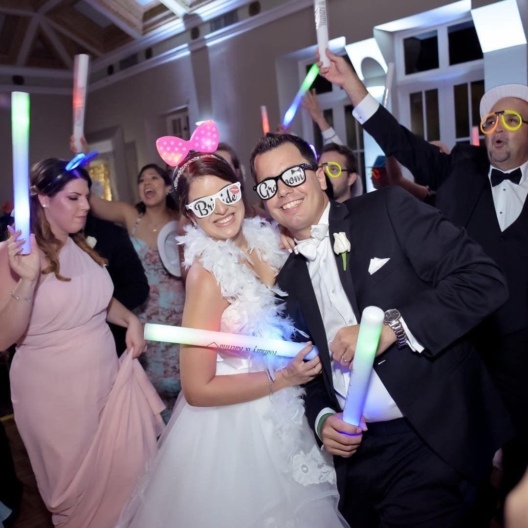 Personalized 18" Custom Multicolor LED Foam Sticks, Customize The LED Glow Sticks with Your own Text or Logo for a Memorable Celebration, 50 Pcs, 3 Mode Lighting