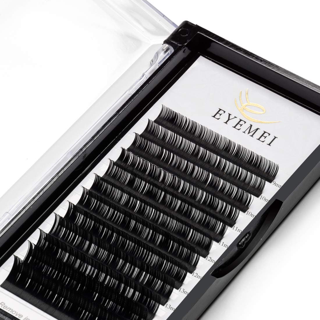 Eyelash Extensions D Curl 9-15mm 0.20mm Thickness Semi Permanent Natural Faux Mink Individual Lashes Extension Supplies Professional Salon Use Mixed Tray by EYEMEI (0.20-D-MIXED)