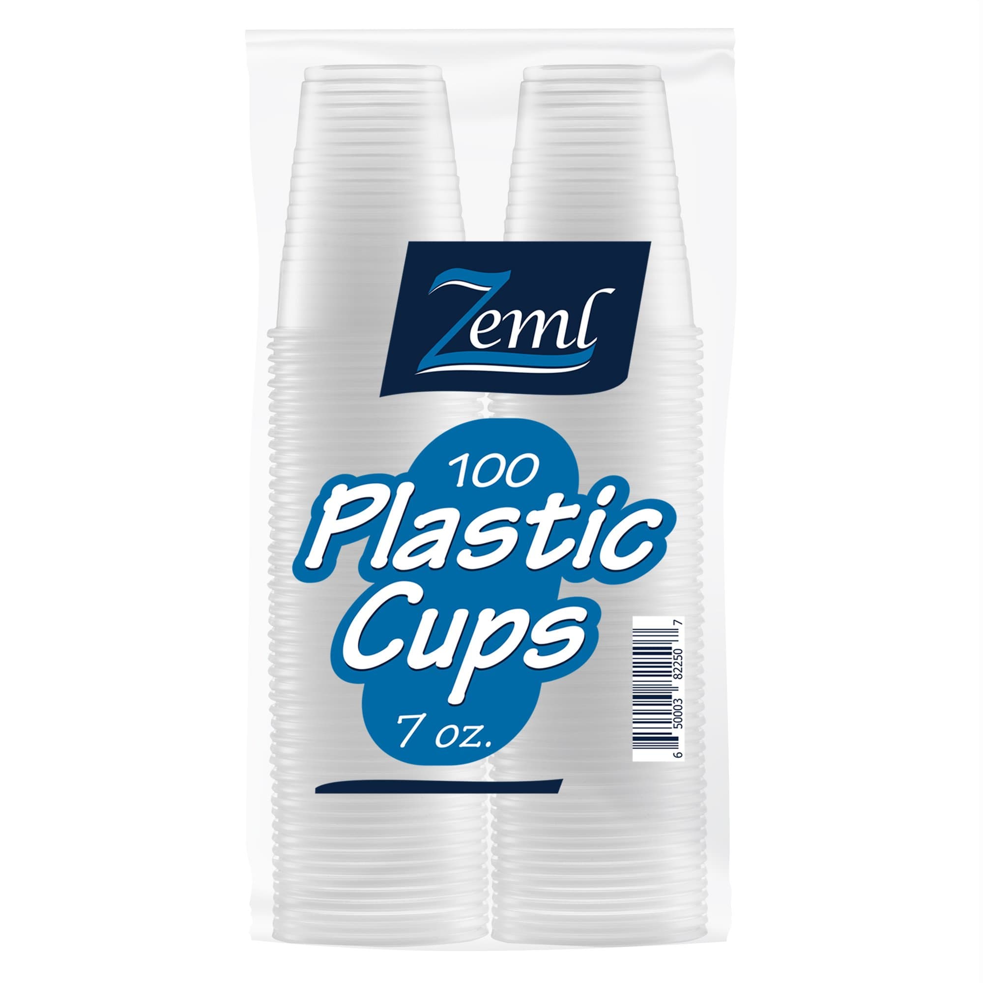 Zeml Disposable Clear Plastic Cups (7 oz. - 100 count)