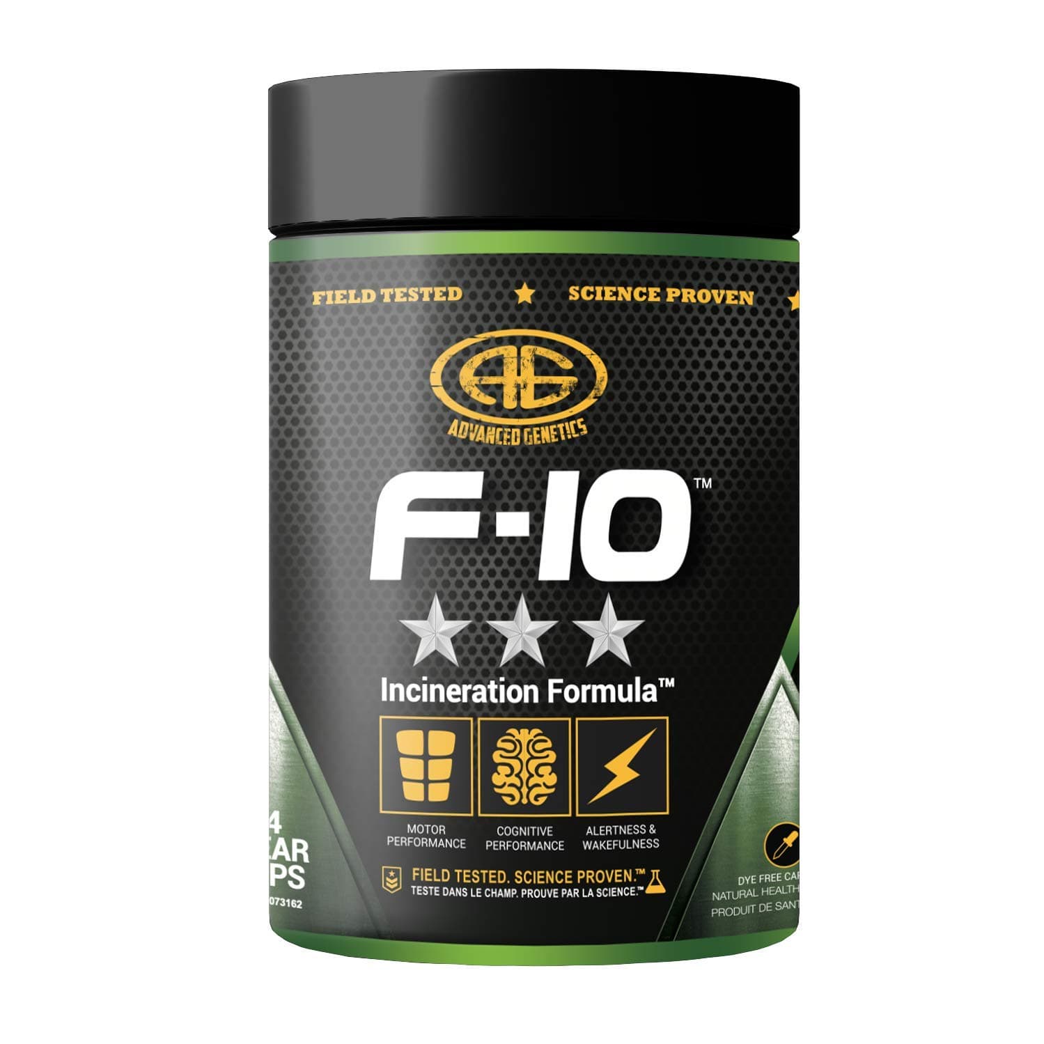 Advanced Genetics F-10, Fat Loss System, Green Tea Extract, Raspberry Ketones, Caffeine, Appetite Suppression, Energy, 84 caps