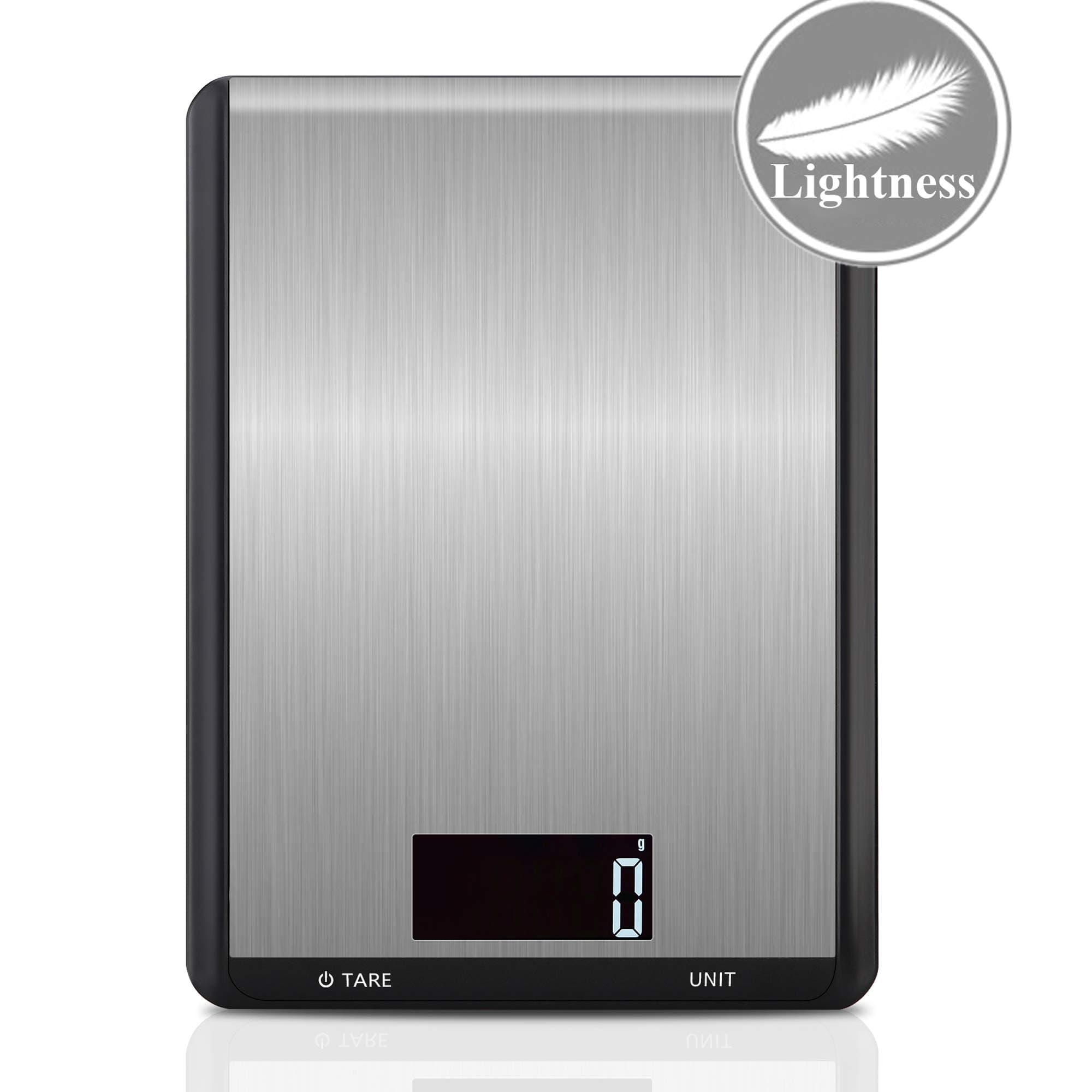 BMIETE Lightweight Digital Kitchen Scale,Multifuction Food Scale LCD display, 22lb,10kg,(Batteries included)