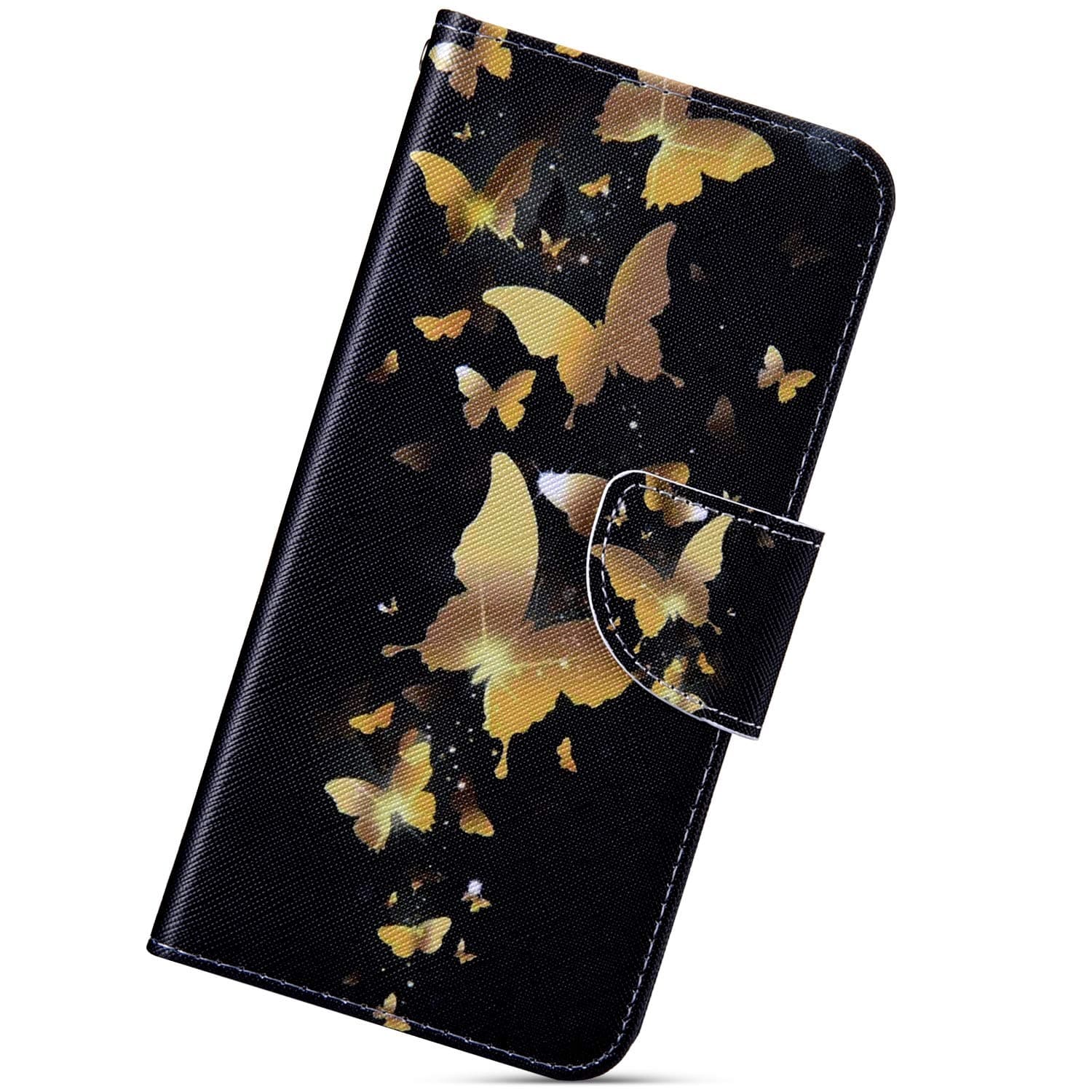 Samsung Galaxy Note 8,KunyFond for Samsung Galaxy Note 8 Wallet Case,Painted Cute Pattern PU Leather Flip Wallet with [Card Slots][Magnetic Closure] Stand Function TPU Inner Stand Case,butterfly