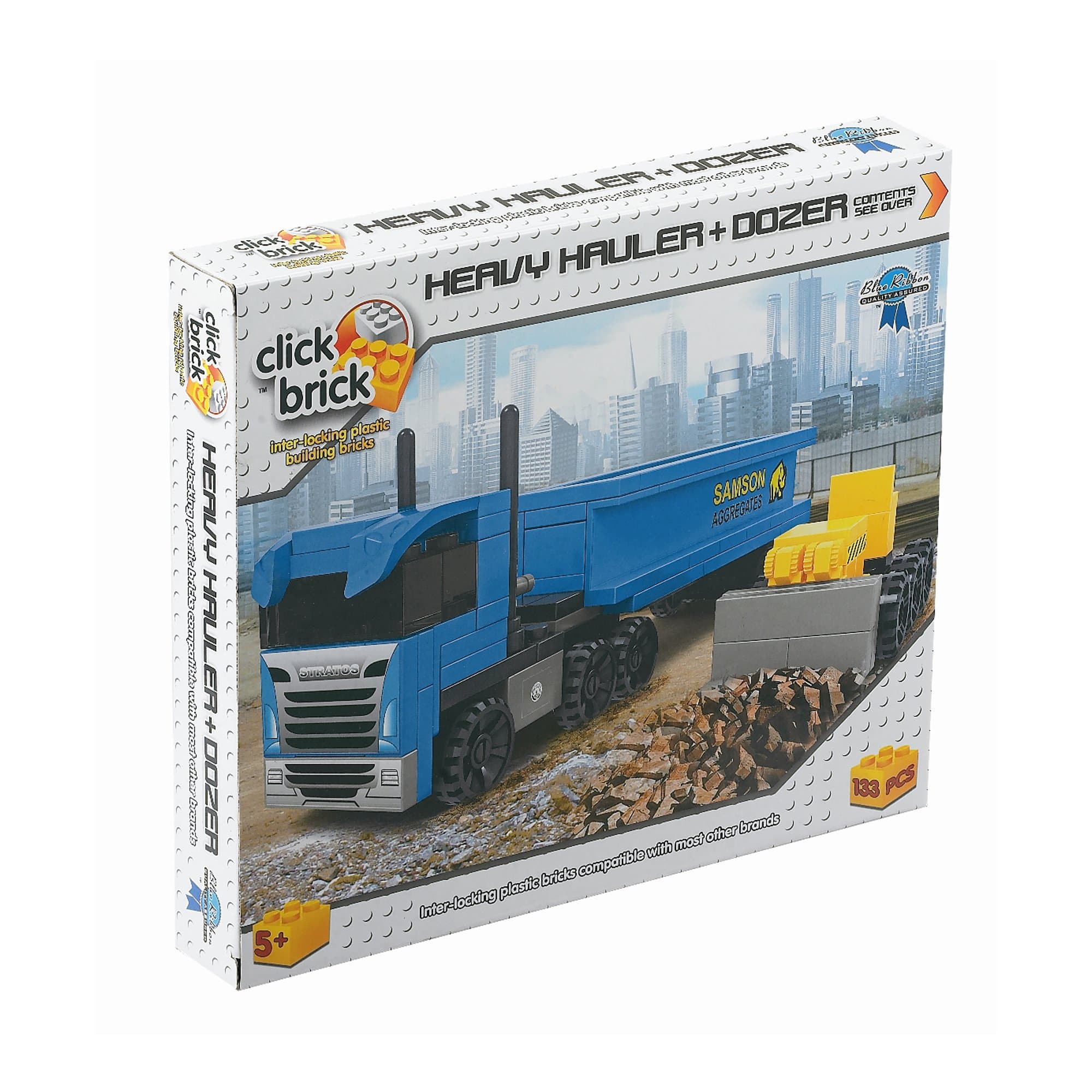Click Bricks Heavy Hauler and Dozer(133-Piece)