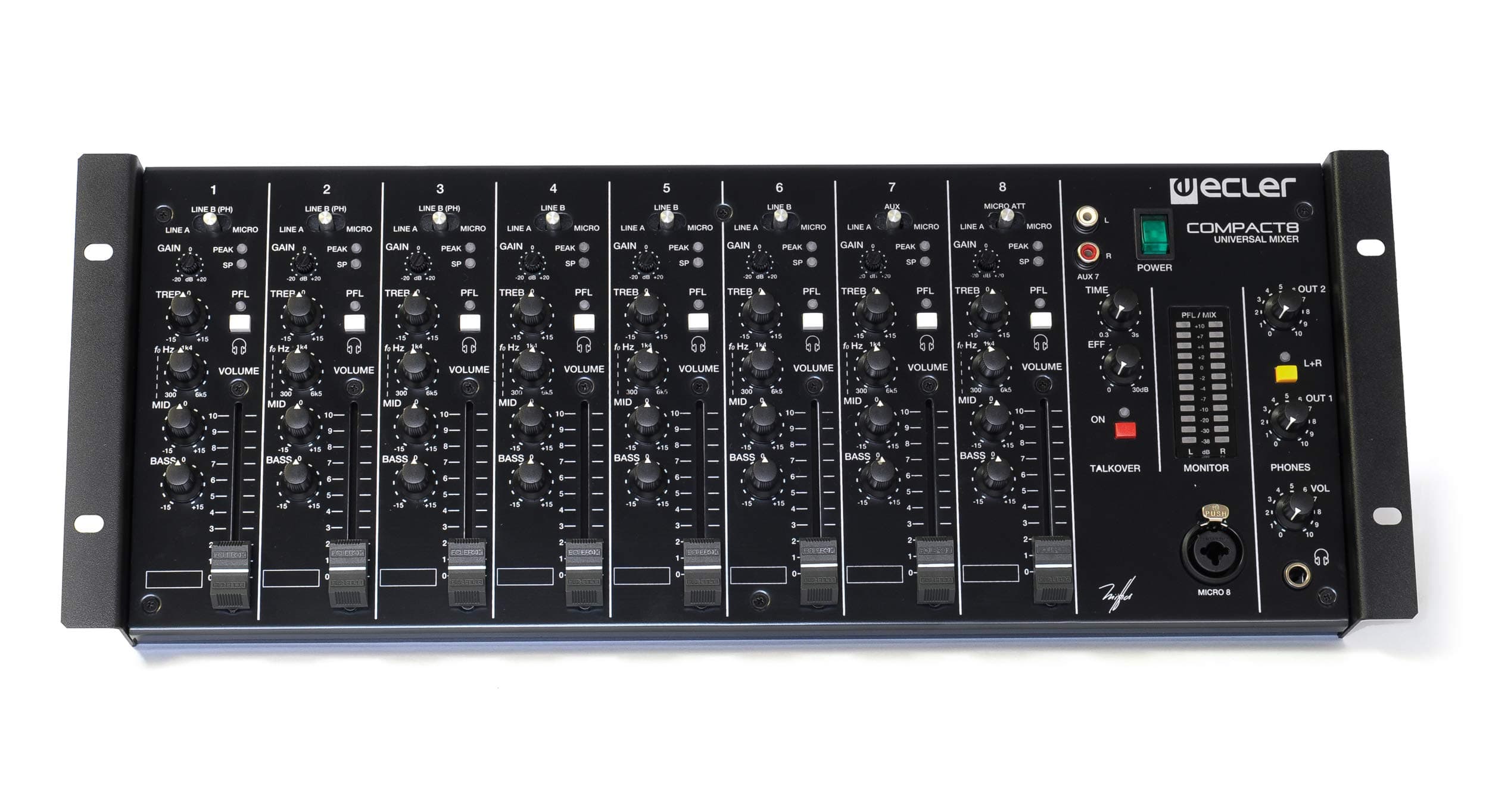 Ecler Compact 8 Universal Mixer 8-Channel 19"