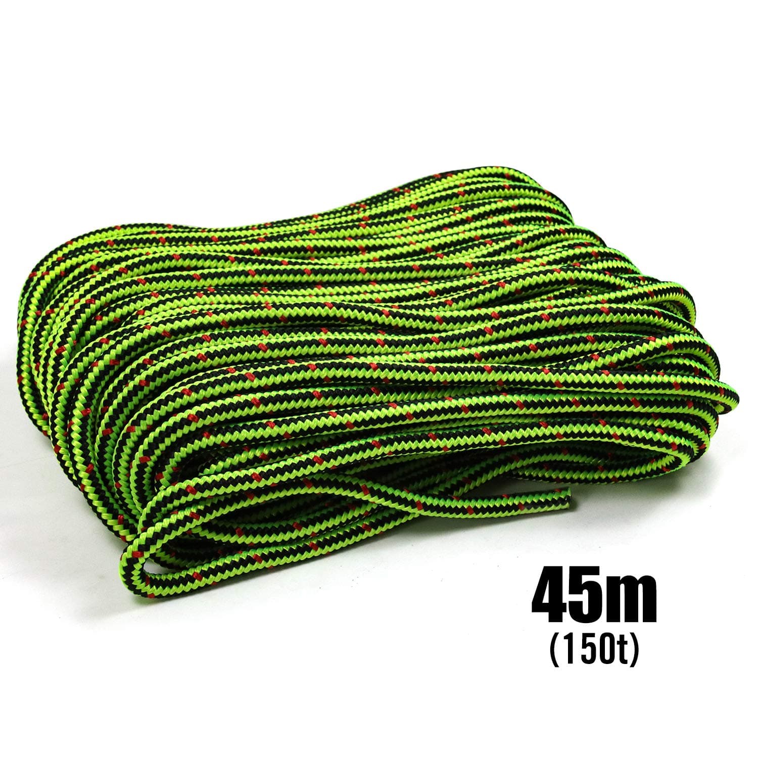 Perantlb Double Braid 1/2" 3/7" 150 ft 16-Strand Polyester Arborist Climbing Rope, Climbing Equipment Fire Rescue Parachute Rope, Boat Rope, Pre-Shrunk, Heat Stabilized