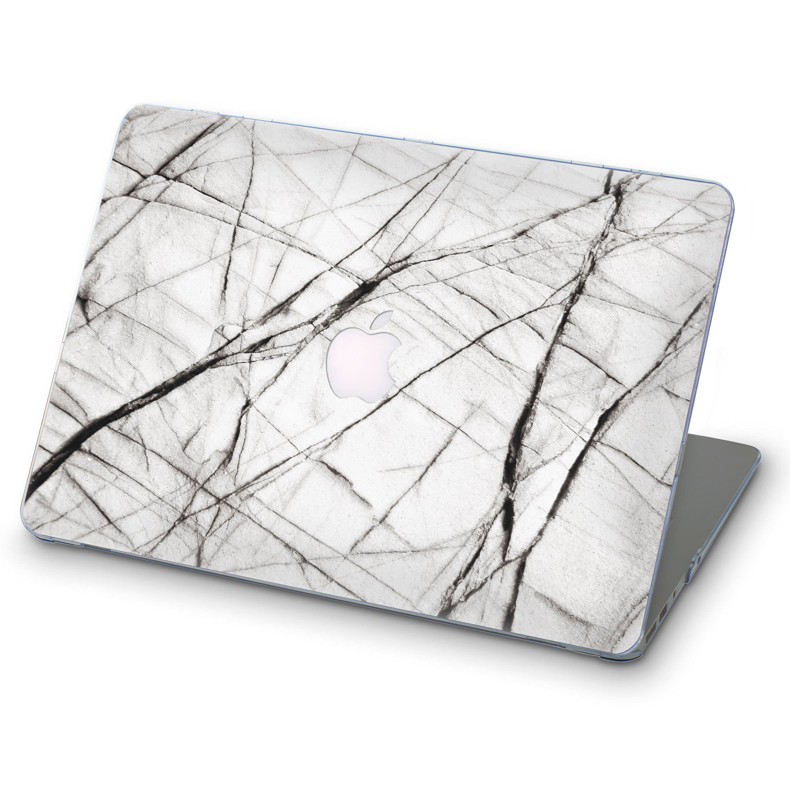 Goodsunited Patterned Full Cover Hard Shell Case for Apple Macbook (Air 13 (A1369 & A1466), Gray Marble)