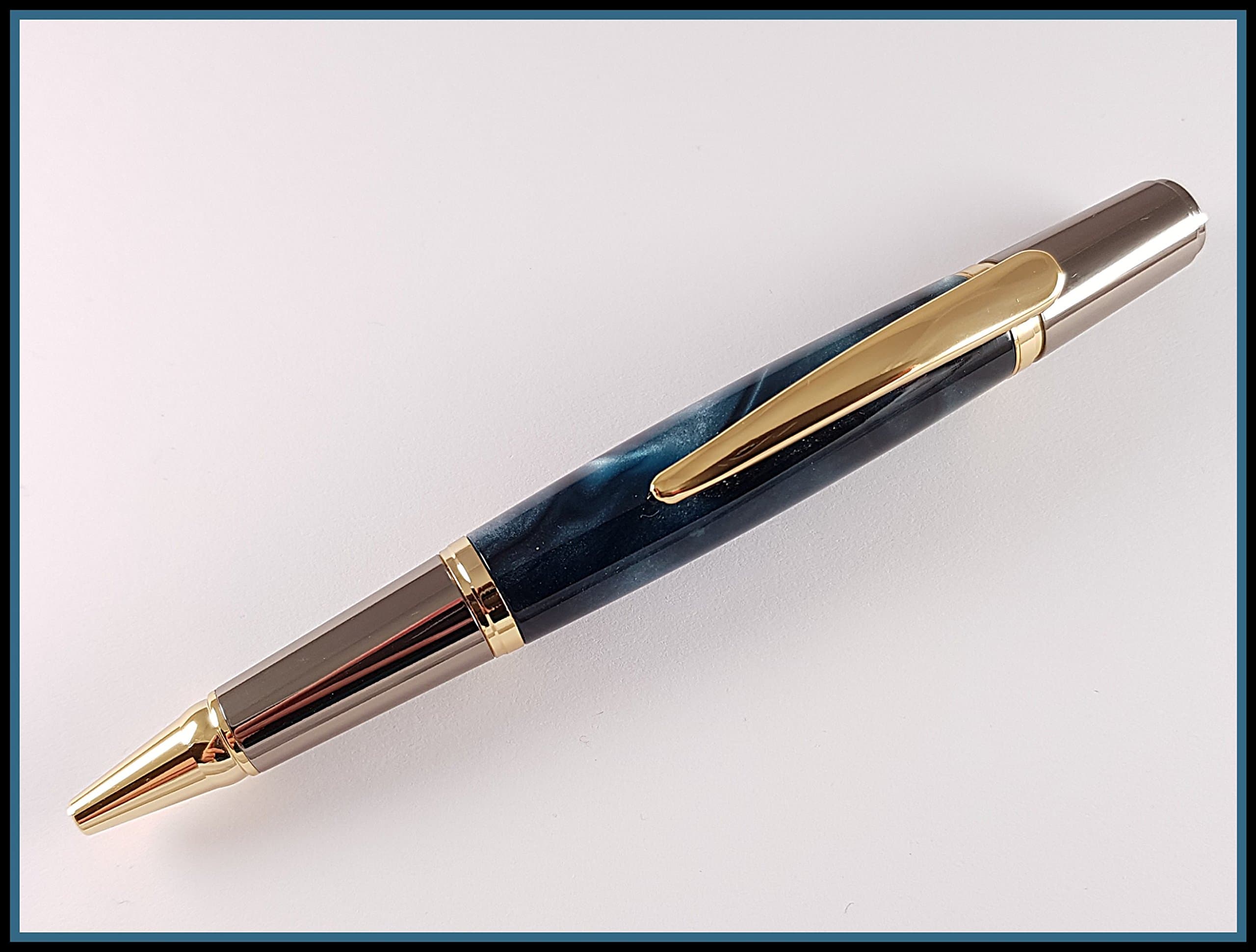 Handmade Blue Nebula Ballpoint pen (with Gift Box)