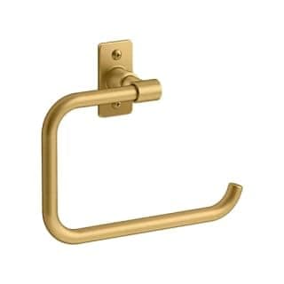 K35928-2MB Castia by Studio McGee 7-1/2" Wall Mounted Towel Ring Vibrant Brushed Moderne Brass