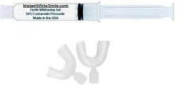 INSTANT WHITE SMILES optimized 10cc(ml)36% Carbamide Peroxide Professional Teeth Whitening Gel Syringe with TRAYS