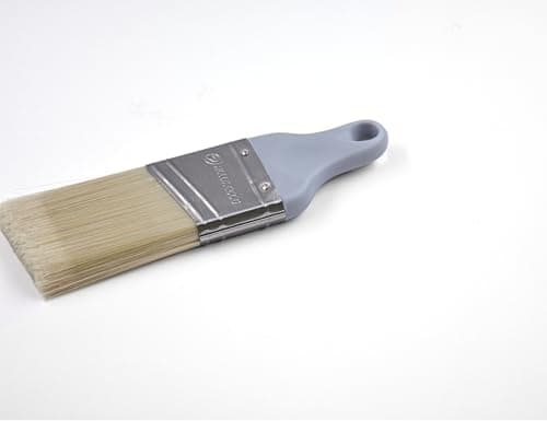 ROLLINGDOG 2" Angular Paint Brush with Easy Contral Short Rubber Handle for Small Areas Cutting in and Trim Works(Pack of 2)