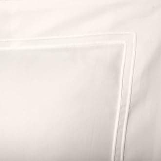 Yves Delorme Triomphe Nacre (Ivory) King 21 x 37 in Sham - Extra Soft and Warm Luxury Sheets, 100% Natural Organic French Bed Linens - Breathable and Durable