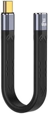 USB C to USB Adapter, USB C Female to USB C Male Adapter, 10Gbps USB C Female to USB 3.0 Male Adapter OTG Bidirectional Cable, USB C to USB C Adapter Charger Flexible Flat Short Cable for PC TV