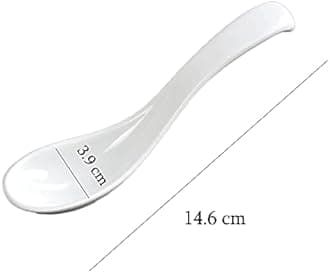 6 Pcs Soup Spoon Set Imitation Porcelain Egg Spoons White Imitation Porcelain Spoon for Soft-Boiled Eggs Coffee Tea Desserts for Home Kitchen or Restaurant