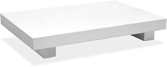 Nuogo Wood Riser Tray Soap, Stand Soap Tray for Kitchen Sink, Wood Pedestal for Kitchen Counter Sink Stand Decorative Rustic Bathroom Dishes Plant Bottles Candles Display(9 x 6 Inch,White)