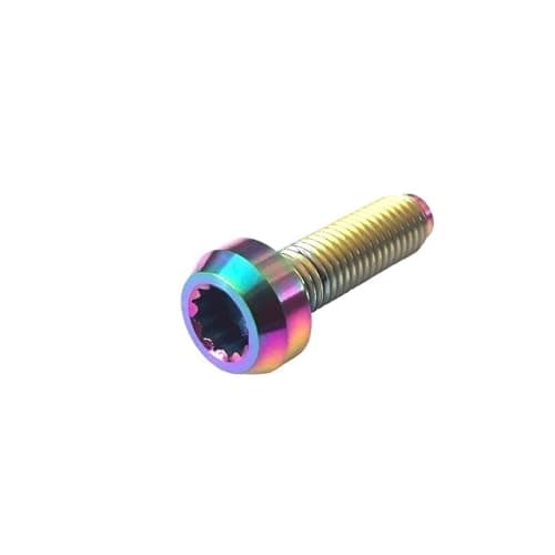 Compatible With 6Pcs Titanium BBS Split Rim Bolts M7*24 Mm 12 Point Hea D Screw Ti6Al4V Two-Piece Three Pieces Wheel Hub Ti Fastener(Rainbow,M7x32)