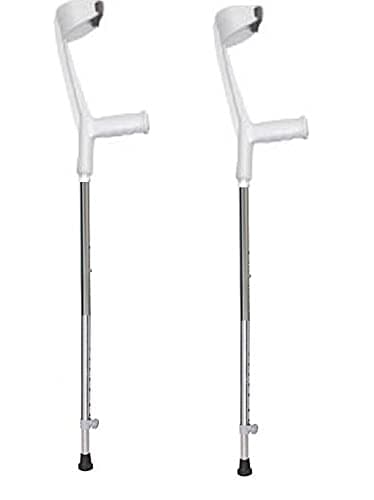 MUBBA Elbow Crutches Forearm Crutches Chrome (Pair Grey)