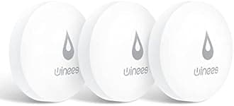 Winees WiFi Water Leak Detector, 3 Pack Water Sensors(Hub Not Included), Easy Set Up, 100M Transmission for Basement, Bathroom, Laundry, IFTTT, S1 FSK(Accessory)
