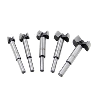 Beauenty Forstner Drill Bits 5 PCS,15-35mm Woodworking Drill Bits,Wood Hole Saw Punching Drilling Sets