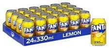 Fanta Soft Drink Cans (24 x 330ml Cans, Lemon)