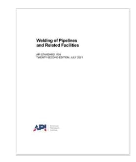 API Std 1104 Welding of Pipelines and Related Facilities ,22nd Edition