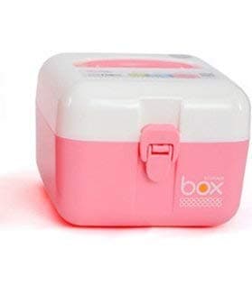 ONEPEARL(LABEL) ABS Plastic 3 Layers Portable Medicine Storage Box Organizer with Compartments and Clear Cover (30 x 16 x 14 cm, Multicolour)