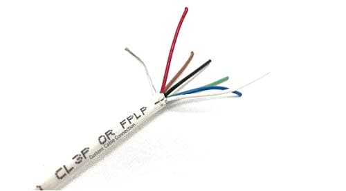 Custom Cable Connection22 AWG 6 Conductor Stranded Shielded Plenum CMP Cable, for Security/Alarm/Access Control/Sound-white 1000ft Spool
