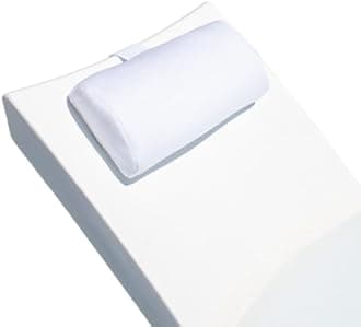 REZVANI Headrest Pillow for Patio Chaise Lounge, in Pool Lounger on Ledge with Non-Slip Weighted Tail and Cellphone Pocket, Quick Drying Outdoor for All Weather Pool Furniture and Loungers (Cloudy)