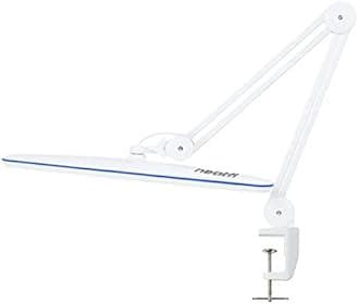 Neatfi XL 2,200 Lumens LED Task Lamp, 20W, 182SMD LEDs, 23-Inch Ultra-Wide, 4 Brightness Levels, 3 Light Modes, Dimmable, Eye-Caring, Glare-Free (CCT with Clamp, White)