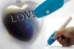 Firstchoiceale Name Writing Etching Pen Machine Engraver for Metal, Rubber, Glass, Wood (Blue and White)