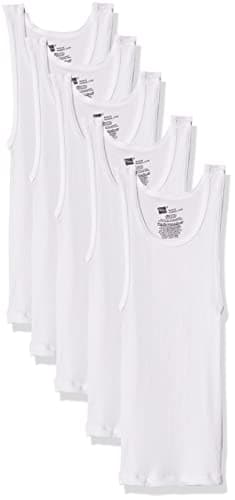 Hanes Boys' Ecosmart Cotton Tank Undershirt 5-Pack