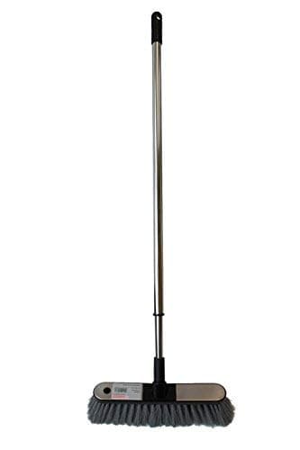 BrushmannSoft Sweeping Brush Stainless Steel with Telescopic Handle