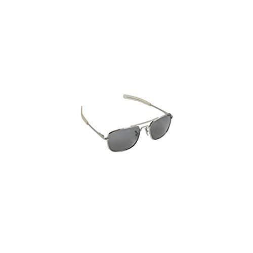 Humvee Pilot Sunglasses - Grey Polarized Lens, Chrome Frame