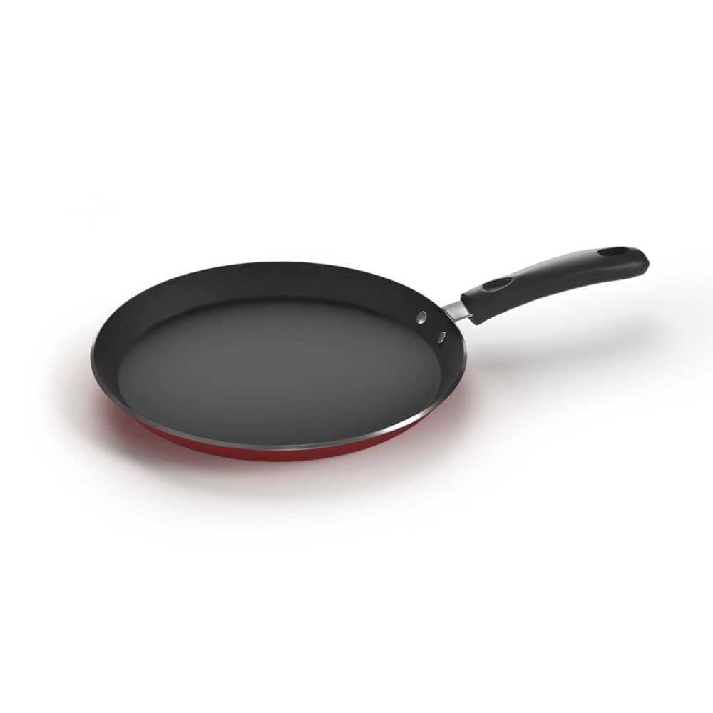 Impex ITP-2620 Induction Base Nonstick Aluminium Pathiri Pan (26 cm, Maroon)