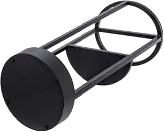 MyGift 20 Inch Tall Modern Round Matte Black Metal Freestanding Entryway Umbrella Rack or Cane Holder with Shelf for Small Umbrellas and Bottom Drip Catch