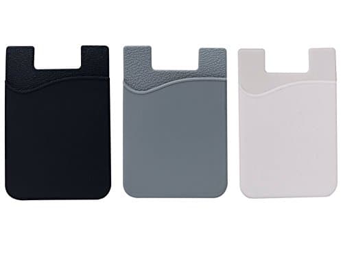 Ezkeep Cell Phone Stick On Wallet Card Holder for ID and Credit Card, Strong 3M Adhesive 3 Pcs Pack