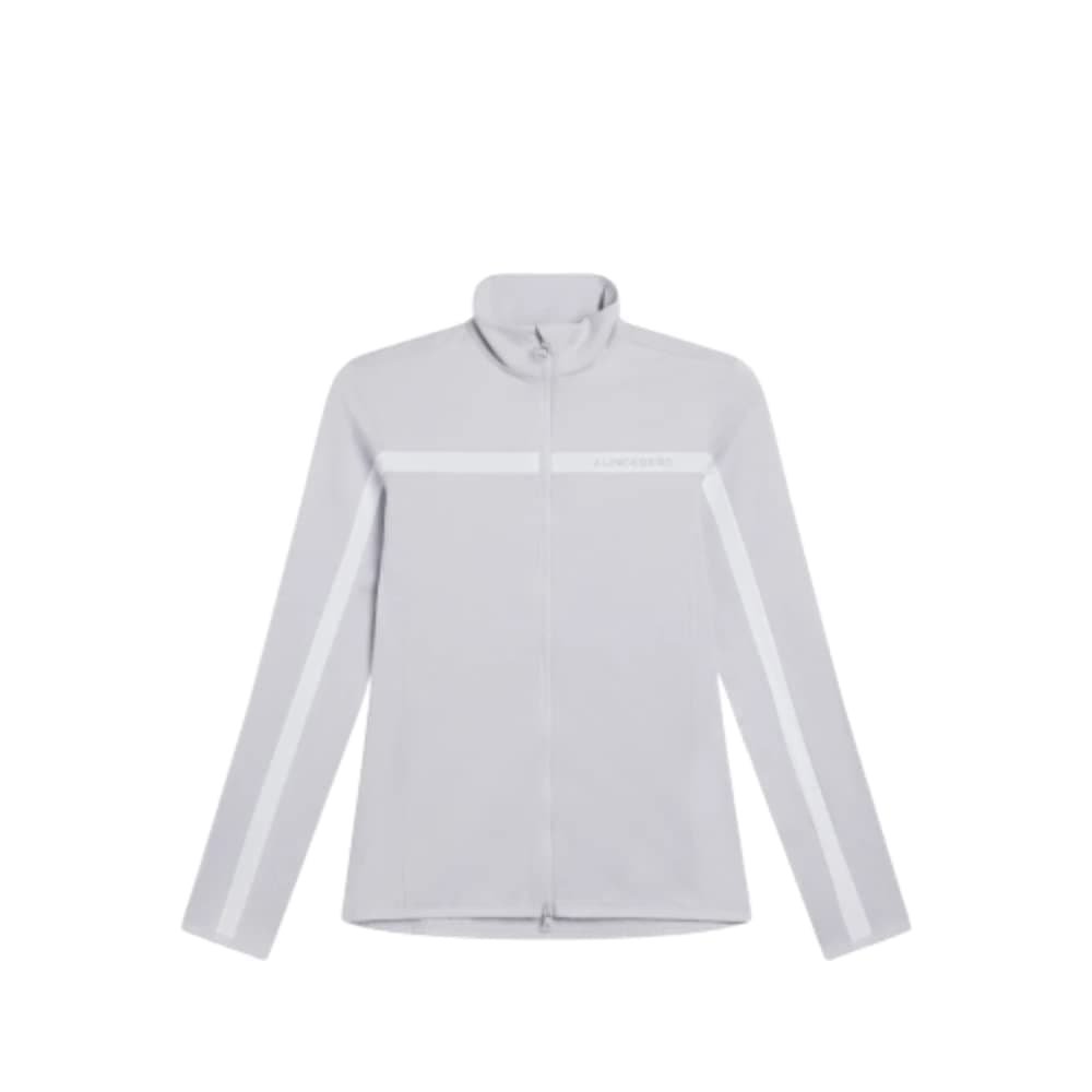 J. Lindeberg Womens Seasonal Janice Mid Layer Golf Pullover - Light Grey Melange - XL, Light Grey, XL