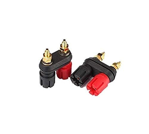 Dual 4mm Banana Plug Jack Socket Binding Post for Speaker Amplifier Terminal 2 Pack