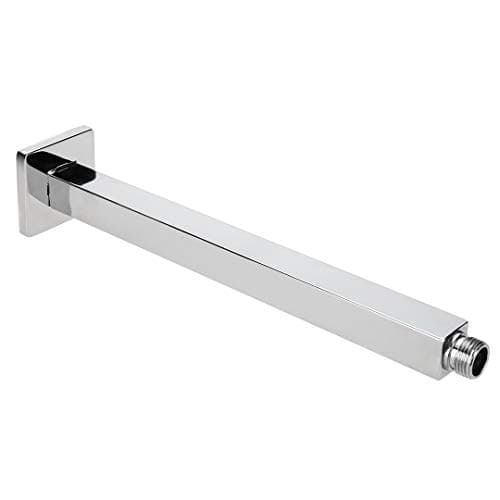 12'' Inch Shower Arm Square Chrome, Ceiling Mounted Arm for Perfect Height, Angle and Easy Reach