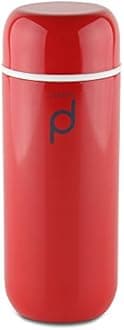Grunwerg 200Ml Red Pioneer Vacuum Insulated Leak Proof Drinkpod Capsule Flask 6 Hours
